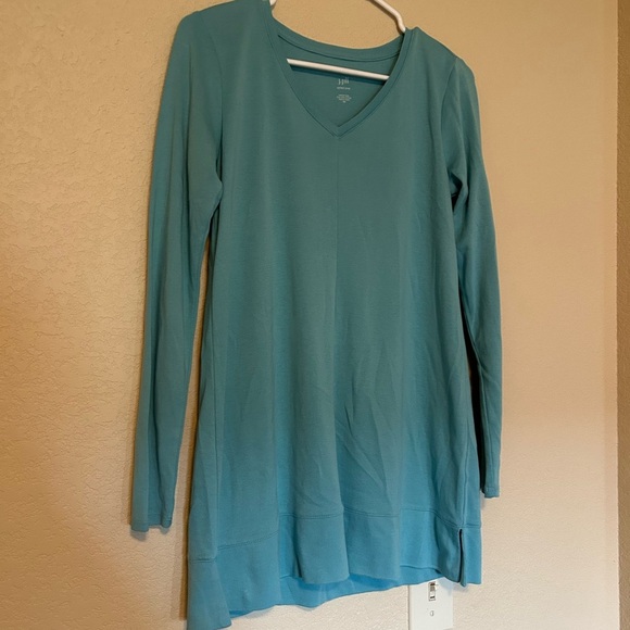 J Jill Perfect Pima Cotton V Neck Tunic - Picture 2 of 8